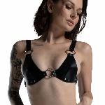 Ліф з натуральної шкіри Feral Feelings - Bikini Top Black - мініатюра 4