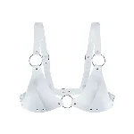 Ліф з натуральної шкіри Feral Feelings - Bikini Top White - мініатюра 1