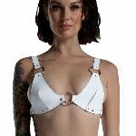 Ліф з натуральної шкіри Feral Feelings - Bikini Top White - мініатюра 4