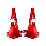 Ліф з натуральної шкіри Feral Feelings - Bikini Top Red - мініатюра 1
