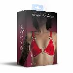 Ліф з натуральної шкіри Feral Feelings - Bikini Top Red - мініатюра 2