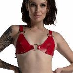 Ліф з натуральної шкіри Feral Feelings - Bikini Top Red - мініатюра 4