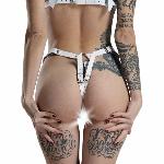 Трусики з натуральної шкіри Feral Feelings - String Bikini White - мініатюра 3