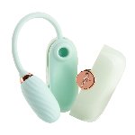 Вакуумний кліторальний стимулятор Otouch Louis Vibrate Teal з віброяйцем, у кейсі - мініатюра 1