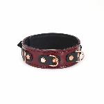 Шкіряний нашийник з повідцем Liebe Seele Wine Red Collar and Leash, 3 кільця для кріплення - мініатюра 10
