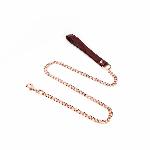 Шкіряний нашийник з повідцем Liebe Seele Wine Red Collar and Leash, 3 кільця для кріплення - мініатюра 7