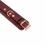 Шкіряні наручники Liebe Seele Wine Red Wrist Cuffs, знімний ланцюжок-кріплення - мініатюра 5
