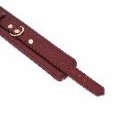 Шкіряні наручники Liebe Seele Wine Red Wrist Cuffs, знімний ланцюжок-кріплення - мініатюра 4