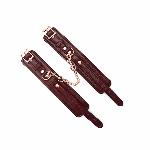Шкіряні поножі Liebe Seele Wine Red Ankle Cuffs, знімний ланцюжок-кріплення - мініатюра 4