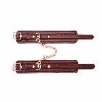 Шкіряні поножі Liebe Seele Wine Red Ankle Cuffs, знімний ланцюжок-кріплення - мініатюра 8