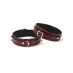 Фіксатори для стегон Liebe Seele Wine Red Thigh Cuffs L Size, натуральна шкіра - мініатюра 1