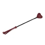 Шльопалка-сердечко Liebe Seele Wine Red Riding Crop with Heart-Shape Tip, натуральна шкіра - мініатюра 1