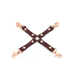 Шкіряна хрестовина Liebe Seele Wine Red Hogtie - мініатюра 1
