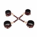 Шкіряна хрестовина Liebe Seele Wine Red Hogtie - мініатюра 5