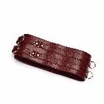 Шкіряний пояс для бондажу Liebe Seele Wine Red Waist Cuff, S Size - мініатюра 7