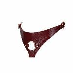 Шкіряні трусики для страпона Liebe Seele Wine Red Strap on Harness, універсальний розмір - мініатюра 8