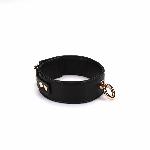 Нашийник з повідцем Liebe Seele Black Organosilicon Collar with Leash, екошкіра - мініатюра 6
