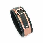 Широкий нашийник з повідцем Liebe Seele Rose Gold Memory Collar with Leash, натуральна шкіра - мініатюра 9