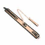 Широкий нашийник з повідцем Liebe Seele Rose Gold Memory Collar with Leash, натуральна шкіра - мініатюра 10