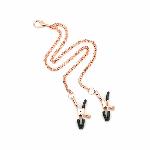 Нашийник із затискачами для сосків Liebe Seele Rose Gold Memory Collar with Nipple Clamps, шкіра - мініатюра 11