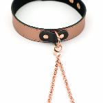 Нашийник із затискачами для сосків Liebe Seele Rose Gold Memory Collar with Nipple Clamps, шкіра - мініатюра 4