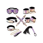 Набір Liebe Seele Pink G lossy 7pcs Bondage Kit, фіксатори, нашийник з повідцем, кляп, флогер, маска - мініатюра 1