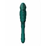 Компактна смарт секс-машина Zalo – Sesh Turquoise Green, 2 насадки, пульт ДК, кристал Swarovski - мініатюра 7
