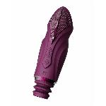 Компактна смарт секс-машина Zalo – Sesh Velvet Purple, 2 насадки, пульт ДК, кристал Swarovski - мініатюра 7