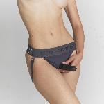 Трусики для страпона Strap-On-Me HARNAIS LINGERIE UNIQUE, One Size, сірі - мініатюра 4