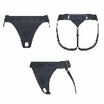 Трусики для страпона Strap-On-Me HARNAIS LINGERIE UNIQUE, One Size, сірі - мініатюра 8