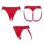Трусики для страпона Strap-On-Me HARNAIS LINGERIE UNIQUE, One Size, червоні - мініатюра 8