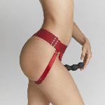 Трусики для страпона Strap-On-Me HARNAIS LINGERIE UNIQUE, One Size, червоні - мініатюра 7