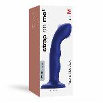 Насадка для страпона з подвійною точковою пульсацією Strap-On-Me TAPPING DILDO WAVE – NIGHT BLUE, М - мініатюра 5