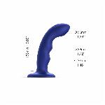 Насадка для страпона з подвійною точковою пульсацією Strap-On-Me TAPPING DILDO WAVE – NIGHT BLUE, М - мініатюра 8