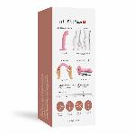 Насадка для страпона з подвійною точковою пульсацією Strap-On-Me TAPPING DILDO WAVE – CORAL PINK, М - мініатюра 4