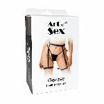 Гартери прикрашені кільцями Art of Sex - Geneva, Натуральна шкіра, Розмір XS-M - мініатюра 2
