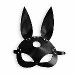 Шкіряна маска Зайчика Art of Sex - Bunny mask, колір Чорний - мініатюра 4