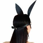 Шкіряна маска Зайчика Art of Sex - Bunny mask, колір Чорний - мініатюра 5