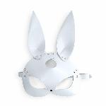 Шкіряна маска Зайчика Art of Sex - Bunny mask, колір Білий - мініатюра 4
