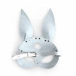 Шкіряна маска Зайчика Art of Sex - Bunny mask, колір Білий - мініатюра 3