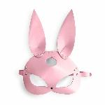Шкіряна маска Зайчика Art of Sex - Bunny mask, колір Рожевий - мініатюра 4