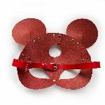 Шкіряна маска мишки Art of Sex - Mouse Mask, колір Червоний - мініатюра 3