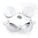Шкіряна маска мишки Art of Sex - Mouse Mask, колір Білий - мініатюра 4