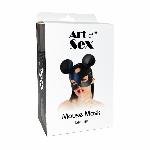 Шкіряна маска мишки Art of Sex - Mouse Mask, колір Білий - мініатюра 2
