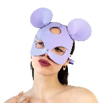 Шкіряна маска мишки Art of Sex - Mouse Mask, колір Лавандовий - мініатюра 1