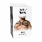 Чоловіча портупея Art of Sex - Ares, натуральна шкіра, колір Чорний, розмір L-2XL - мініатюра 4