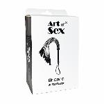 Ажурний батіг з екошкіри Art of Sex - Brianna, колір чорний - мініатюра 4