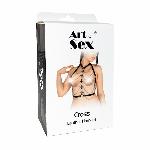 Жіноча портупея Art of Sex - Cross, натуральна шкіра, колір Чорний, розмір L-2XL - мініатюра 5