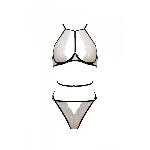 Комплект білизни Passion CHIKA SET, L/XL, cream, топ, трусики - мініатюра 3
