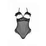 Еротичне боді Passion DOLLY BODY, S/M, black, з відкритими чашками - мініатюра 5